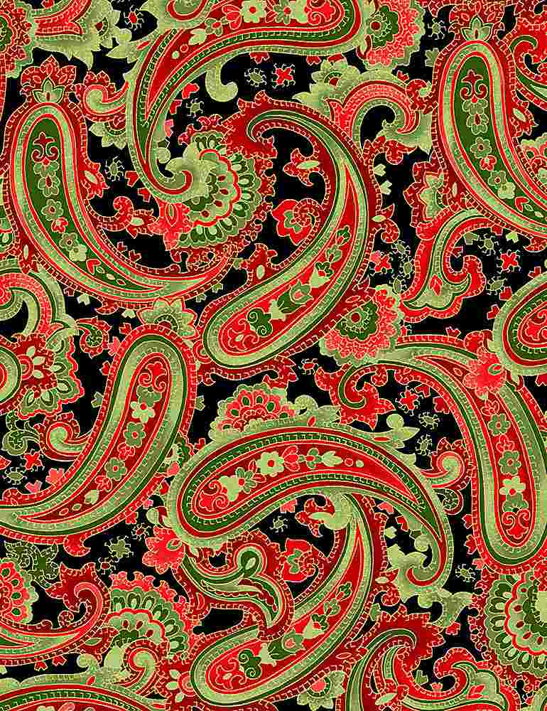 Paisley Red and Green